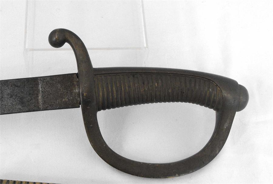 A Brass hilted cavalry Sabre 84cm long - Image 2 of 2