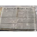 A quantity of Victorian local newspapers.