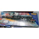 A Hornby Football special train set with british rail Liverpool 6164 locomotive and three coaches