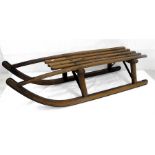 A Davos vintage wooden sledge 96 cm long