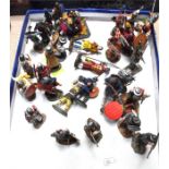 Thirty four Del Prado painted metal foot soldiers, including Vikings, Knights & Japanese warriors (