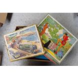 A Victory wooden jigsaw puzzle, topical series No. TP3, together with Victory and other vintage