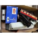 A quantity of Hornby Dublo locomotives, rolling stock, signals & other items (box).