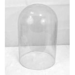 A large glass dome 29cm diameter 49cm high