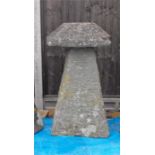 A staddle stone with mushroom top 95cm high