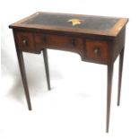 An Edwardian mahogany ladies writing table, on square tapering legs 78cm wide