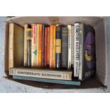 A box of military related reference books