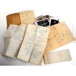 A quantity of 19thC French military paperwork and other items