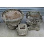 Three stoneware planters (3)