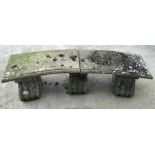 A stoneware bench 165cm wide