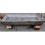 A lead lined pig salting trough 183cm x 87cm