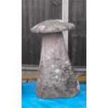 A staddle stone with mushroom top 85m high