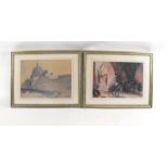 A set of eight framed and glazed William Russell Flint prints, 33cm x 24cm.