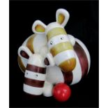 A Peter Smith limited edition sculpture "Playtime" with certificate of authenticity 17cm high