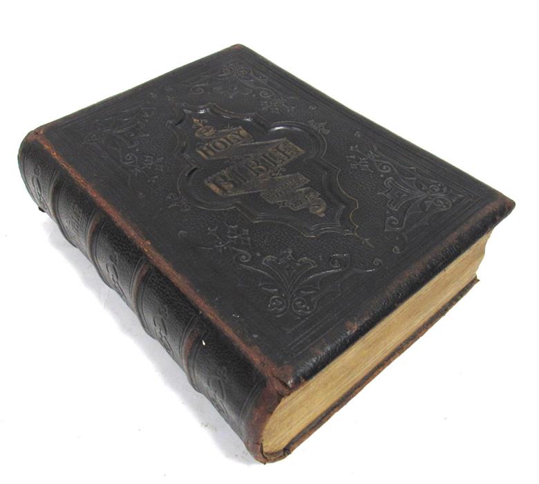 A Victorian family bible, and other books (box)