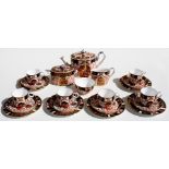 A Royal Crown Derby twenty one piece tea-set, decorated in Imari pattern (21). Condition Report Very