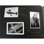 A Third Reich Luftwaffe Pilots personal photograph album, containing 171 photos from before and