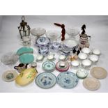 A Carltonware Australian design bowl, a Mottoware teapot, a brass hall lantern, and other items (2