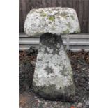 A staddle stone with mushroom top 85cm high