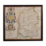 Christopher Saxon map of Somerset, 46cm by 41cm.