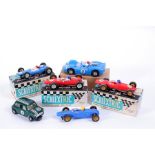 A Scalextric C/82 Lotus slot car, a C/81 Couper slot car, a C/76 Mini Cooper slot car, with original