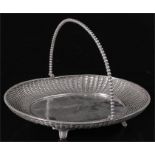 A Continential silver plated bread basket 29cm wide.