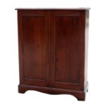 A late 19th century mahogany two-door cupboard, 102cm wide.