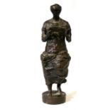 A mid 20th century Ivor Novello Award statuette, the stylised bronze figure modelled as Euterpe,