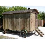 A Shepherd's Hut (probably Taskers of Andover), in original condition with pine tongue & groove