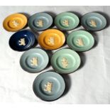 A group ten of Sandygate Pottery Devonware nursery plates decorated in relief with teddy bears and