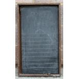 A slate shove ha' penny board, 36cm x 67cm.