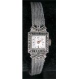 An Art Deco ladies silver cocktail watch.