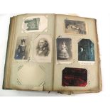 An early 20th century postcard album including postcards of stars of the theatre.