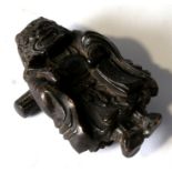 A 19th Century Japanese rhino horn netsuke in the form of an Oni, 5cm high.