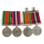 Two pairs of WWII medals.