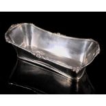 A silver plated rectangular bread basket, 48cm wide.