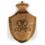 A Victorian Military helmet plate badge, 16cm x 10.5cm.