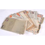 A large quantity of airmail letters, many of which were sent during WWII from around the world
