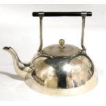 A Christopher Dresser style silver plated teapot, 17cm high.