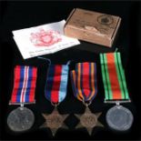 A WWII Royal Signals medal group of four including the Burma Star, together with the Army Council