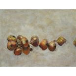 In the manner of Ernest Hodgkins - Eleven Shallots - still life, oil on board, signed lower right,