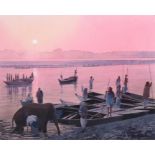 MOISH SOKAL - Indian River Scene - watercolour, signed & dated 2006 lower right, framed & glazed, 49