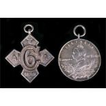 Two A.T.A. Army Temperance Association medals, one for six years sobriety and dated 1889, the