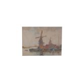 GEORGE GRAHAM - Dutch Windmills - watercolour, signed and dated 1913 lower left, framed & glazed,