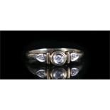 A 9ct gold & diamond ring, (1.7g).