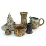 Six pieces of Studio Pottery.