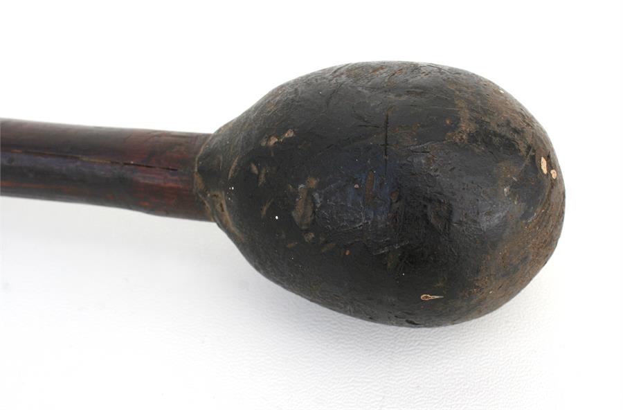 An African cane handled knobkerrie, 59cms long overall. - Image 2 of 2