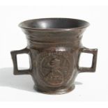 An 18th Century miniature bronze mortar