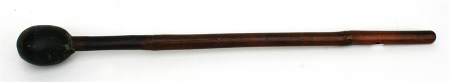 An African cane handled knobkerrie, 59cms long overall.