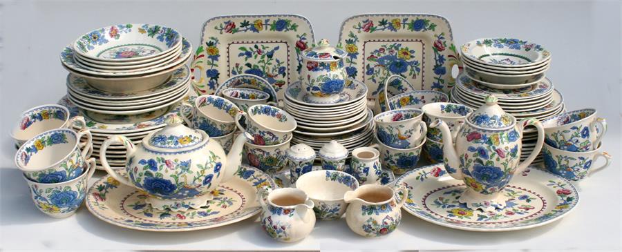 A large quantity of Mason's Ironstone Regency and Strathmore pattern part dinner & tea service.